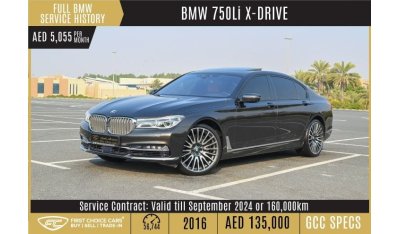 BMW 750Li Luxury AED 5,055/month 2016 | BMW | 750Li X-DRIVE | WARRANTY: VALID UNTIL SEP 2024 OR 160,000KM | B2