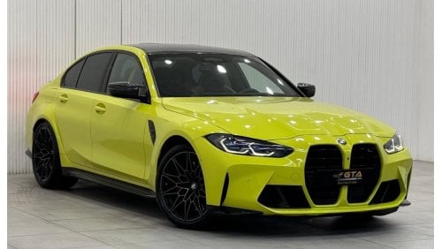 بي أم دبليو M3 2023 BMW M3 Competition SAO PAULO YELLOW, Aug 2026 BMW Warranty + Service Package, Full Service Hist