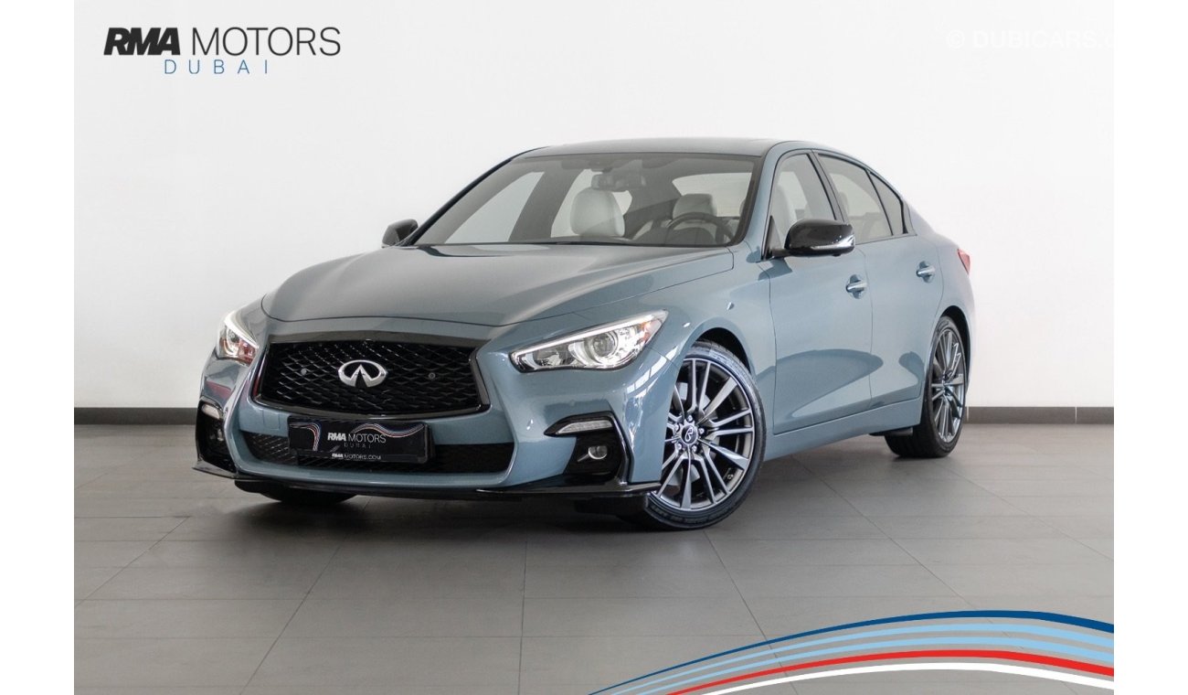 Infiniti Q50 Red Sport 400 2021 Infiniti Q50 S Red Sport 3.0L V6 / Full Infiniti History & Infiniti Warranty