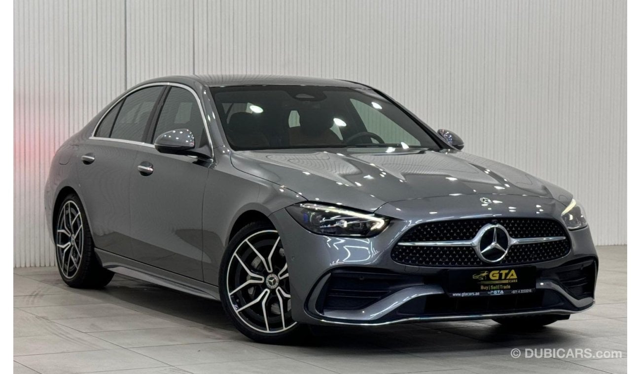 مرسيدس بنز C200 بريميوم 2022 Mercedes Benz C200 AMG, July 2027 Mercedes Warranty + Service Pack, Full Options, Low K