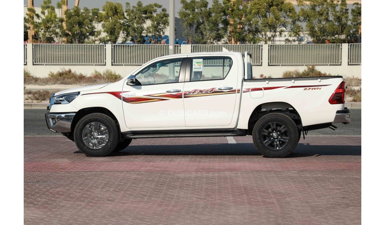 تويوتا هيلوكس 2025 TOYOTA HILUX GLXS 2.7 - SUPER WHITE inside MAROON | Export Only