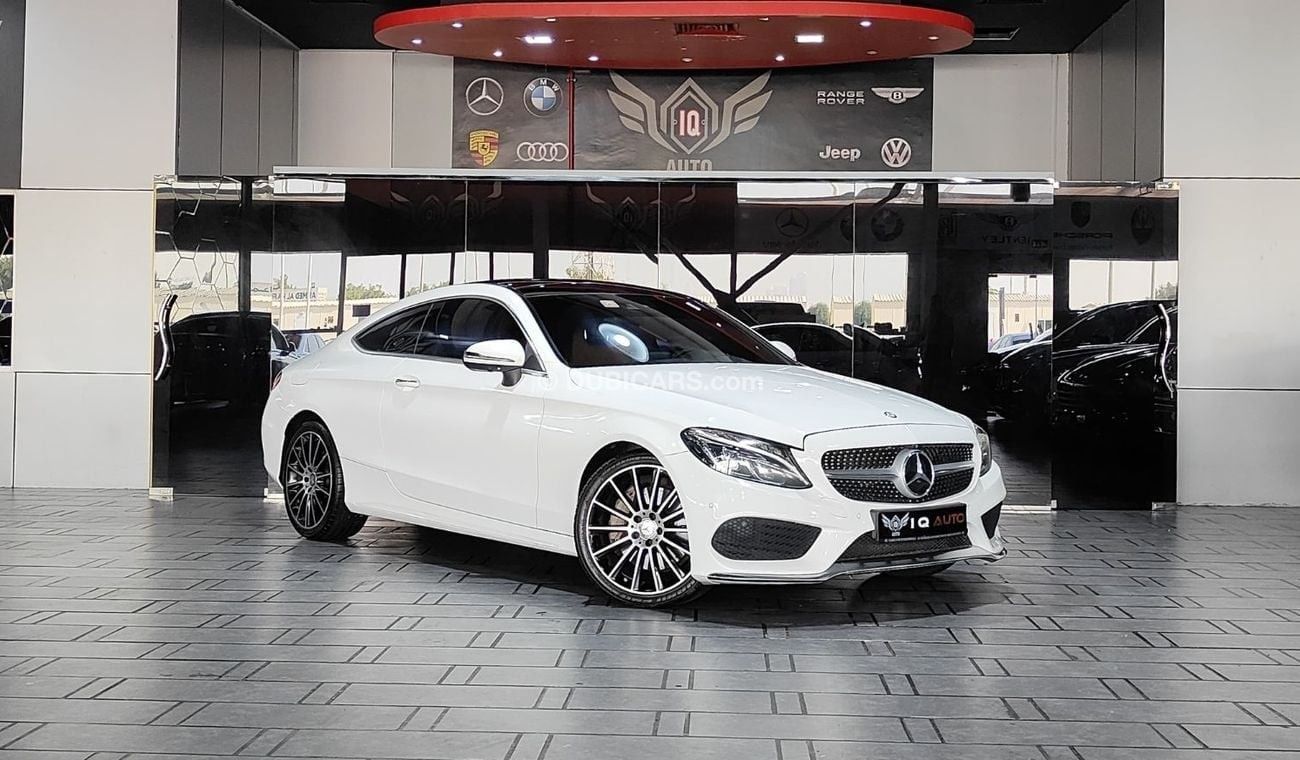 مرسيدس بنز C 300 كوبيه AED 1,400 P.M | 2017 MERCEDES-BENZ C300 COUPE AMG | UNDER WARRANTY | FULL PANORAMIC VIEW | GCC | 360