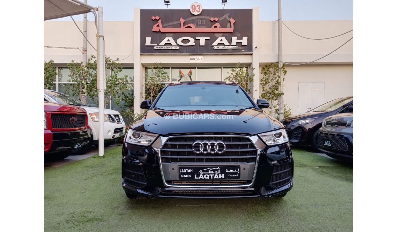 Audi Q3 4 cylinder, 2018 model, leather panorama, cruise control, sensor wheels, in excellent condition