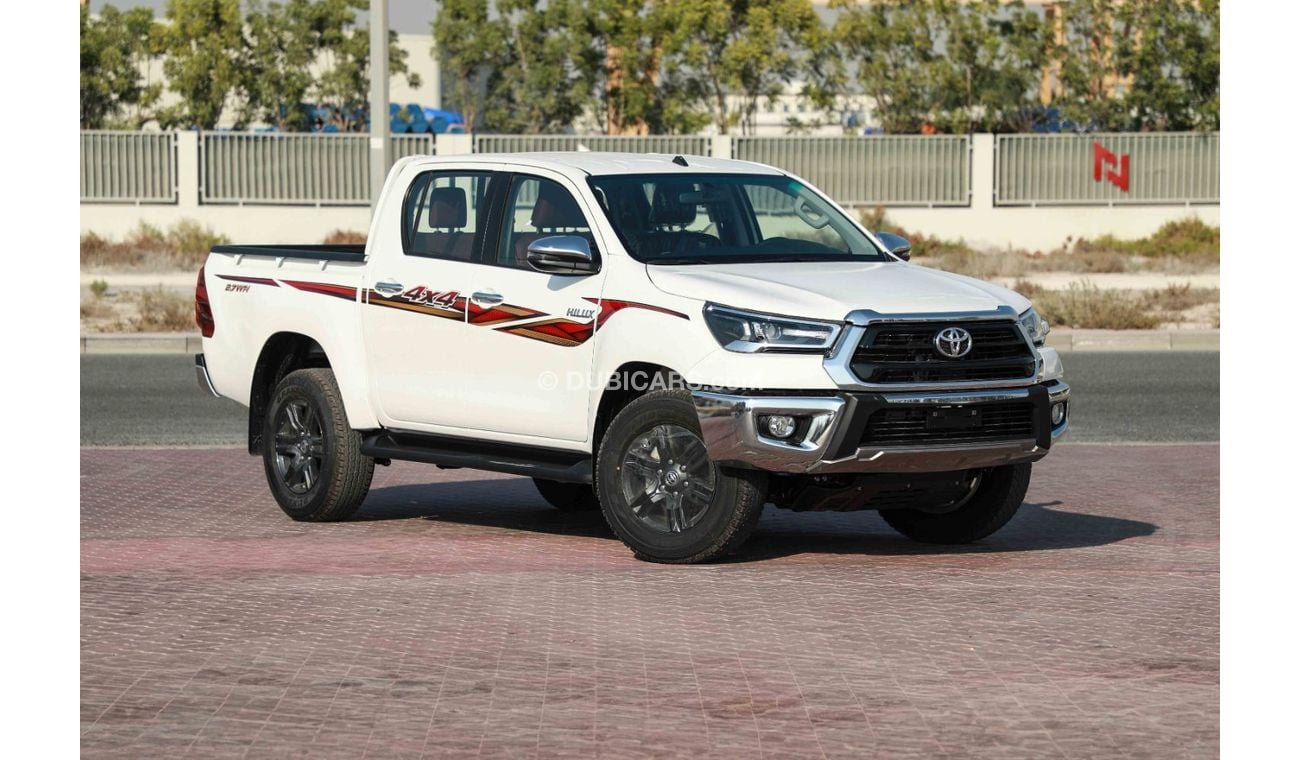 تويوتا هيلوكس 2025 TOYOTA HILUX GLXS 2.7 - SUPER WHITE inside MAROON | Export Only