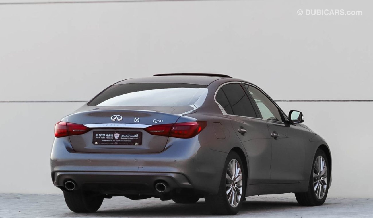 إنفينيتي Q50 2021 إنفينيتي Q50 سبورت (V37)، سيدان ذات 4 أبواب، 3 لتر 6 سلندر بنزين، أوتوماتيكية، دفع خلفي