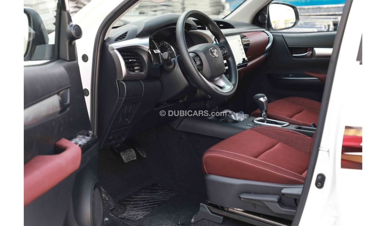 تويوتا هيلوكس 2025 TOYOTA HILUX GLXS 2.7 - SUPER WHITE inside MAROON | Export Only