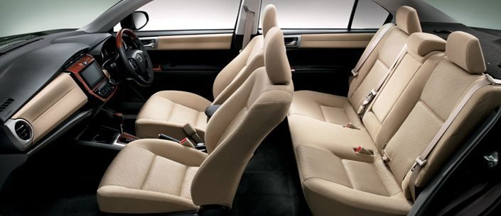 Toyota Axio interior - Seats