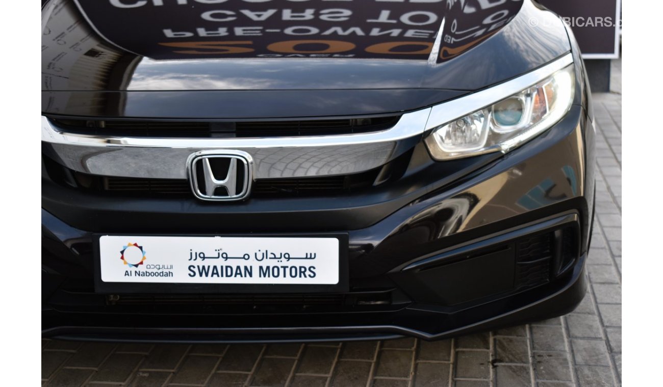 Honda Civic AED 1069 PM | 1.6L AT DX 2020 GCC DEALER WARRANTY