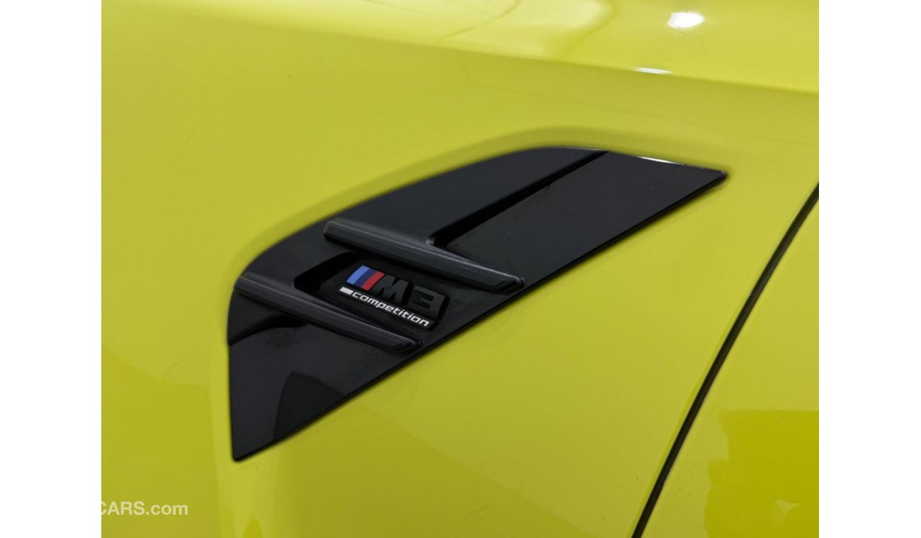 بي أم دبليو M3 2023 BMW M3 Competition SAO PAULO YELLOW, Aug 2026 BMW Warranty + Service Package, Full Service Hist