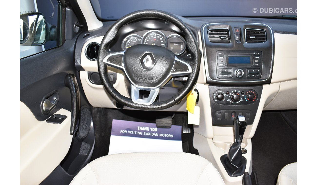 Renault Symbol AED 319 PM | 1.6L PE GCC DEALER WARRANTY