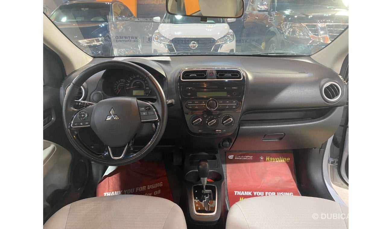 Mitsubishi Attrage AED 575 EMi @ 0% DP | Mitsubishi Attrage 2021 | GCC | 1.2L | FWD | Low Mileage