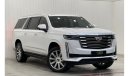 كاديلاك إسكالاد سبورت بلاتينوم بريميوم 2022 Cadillac Escalade 600 Platinum, Feb 2028 Cadillac Warranty + Service Pac