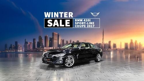 BMW 420i Sport Line AED 1,000 P.M | 2017 BMW 420i COUPE | UNDER WARRANTY | SPORT-LINE | SUNROOF | GCC |