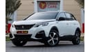 بيجو 3008 GT 1.6L Peugeot 3008 GT Line 2021 GCC under Agency Warranty and Service Contract with Flexible Down-