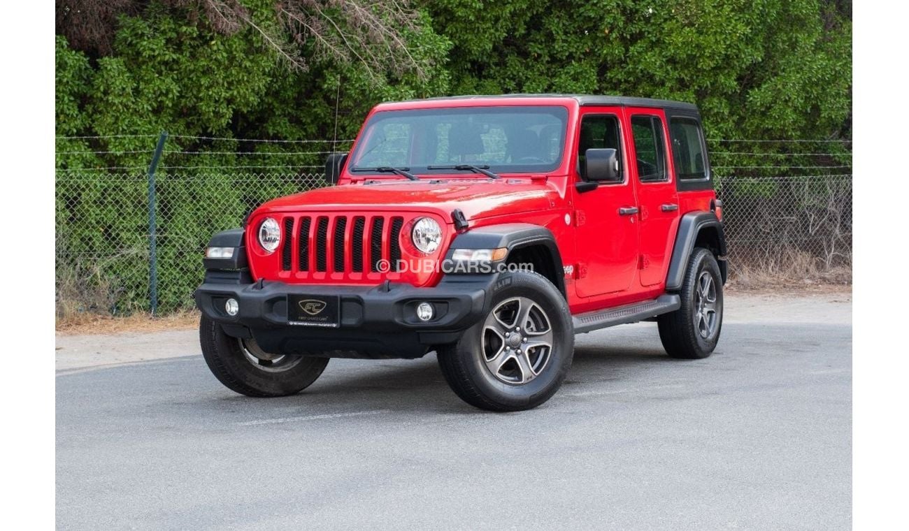 Jeep Wrangler Unlimited Sport AED 1,890/month 2019 | JEEP WRANGLER UNLIMITED | SPORT GCC | FULL JEEP SERVICE HISTO