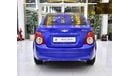 شيفروليه سونيك EXCELLENT DEAL for our Chevrolet Sonic ( 2012 Model ) in Blue Color GCC Specs