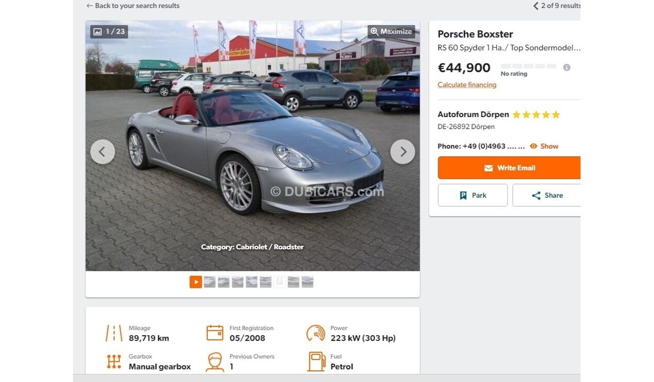 Porsche 718 Boxster Boxster RS60 Spyder Limited Edition