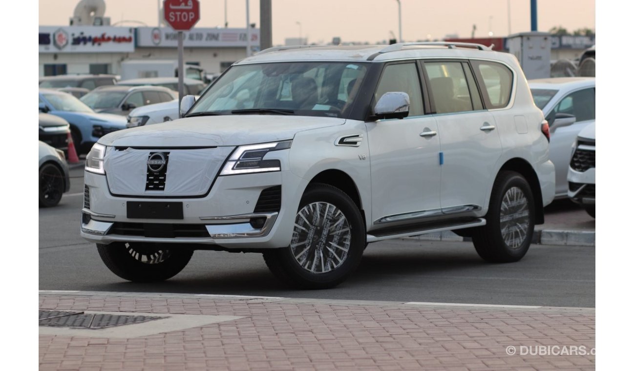 نيسان باترول PLATINUM 5.6L V8, LEATHER SEAT, ELECTRIC SEAT, 360 CAMERA, SUNROOF, ALLOY WHEELS, MODEL 2024 FOR EXP