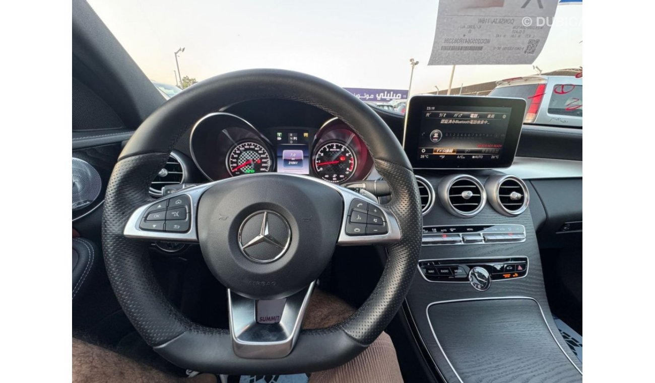 مرسيدس بنز C 43 AMG MERCEDES C43 2018 WHITE INSIDE RED JAPAN IMPORT WITH LOW MILLAGE