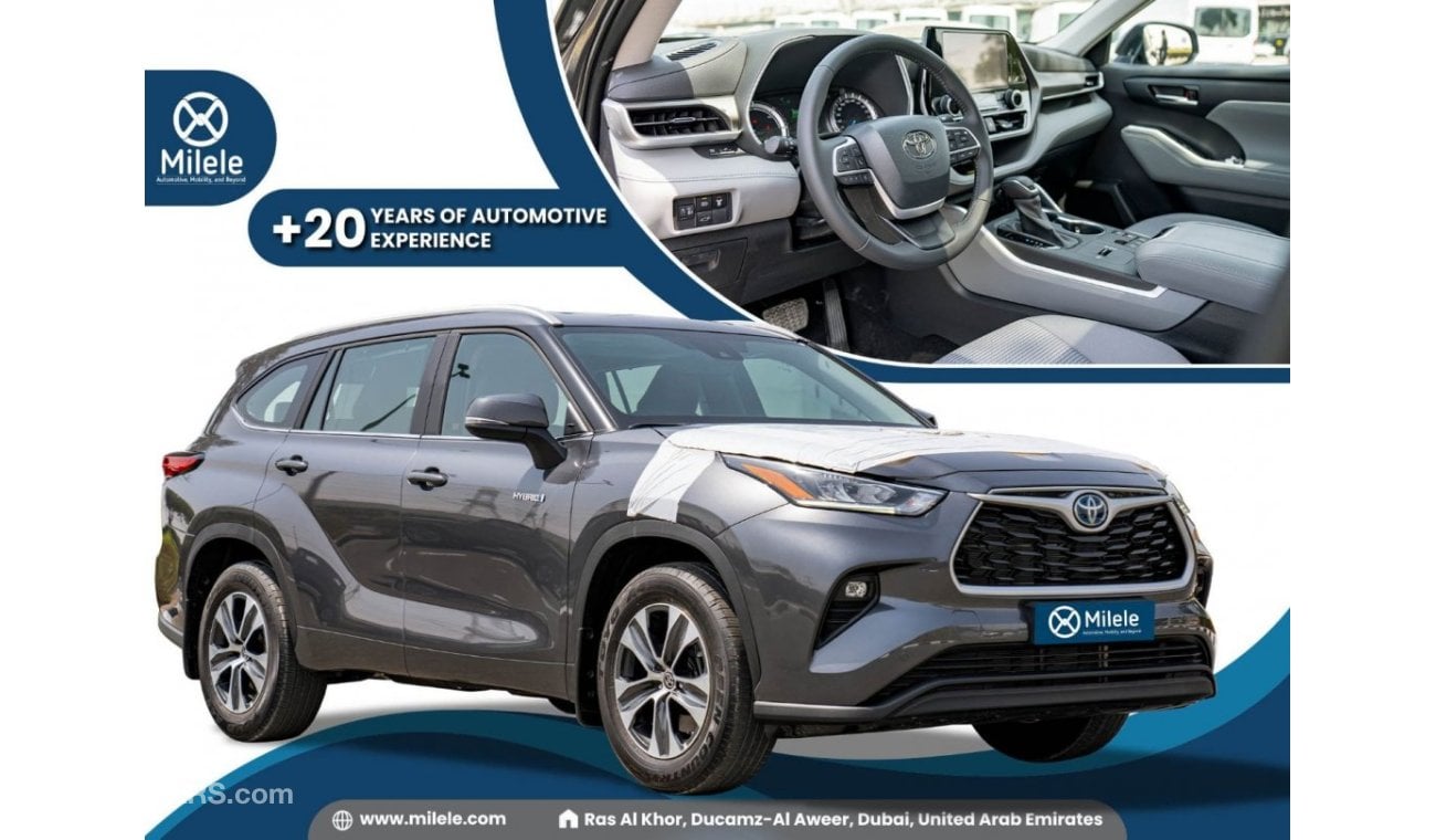 تويوتا هايلاندر GLE 2.5L HYBRID: GREY WITH SUNROOF, PUSH START, TSS, POWER DRIVER SEAT