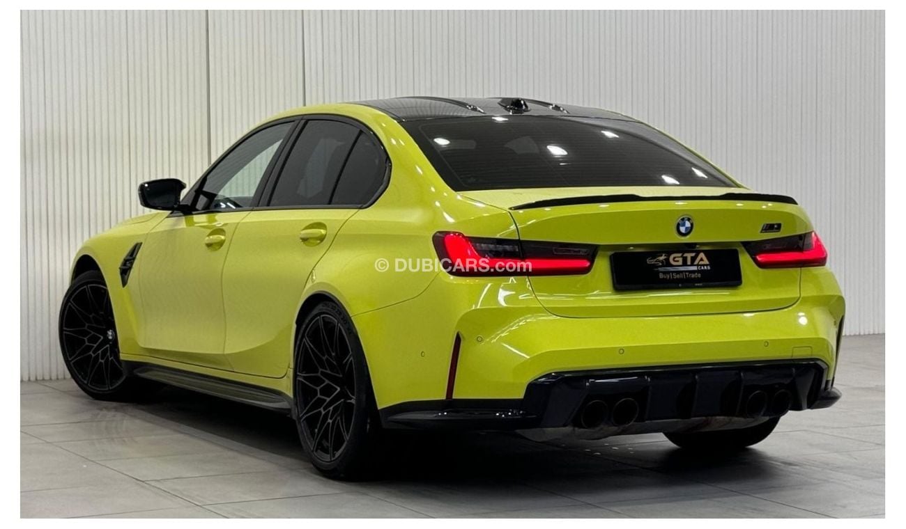 بي أم دبليو M3 2023 BMW M3 Competition SAO PAULO YELLOW, Aug 2026 BMW Warranty + Service Package, Full Service Hist