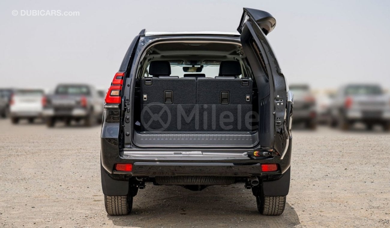 Toyota Prado VX 4.0L PETROL TIRE UNDER: BLACK WITH LEATHER + VENTILATED SEATS (EXPORT ONLY)