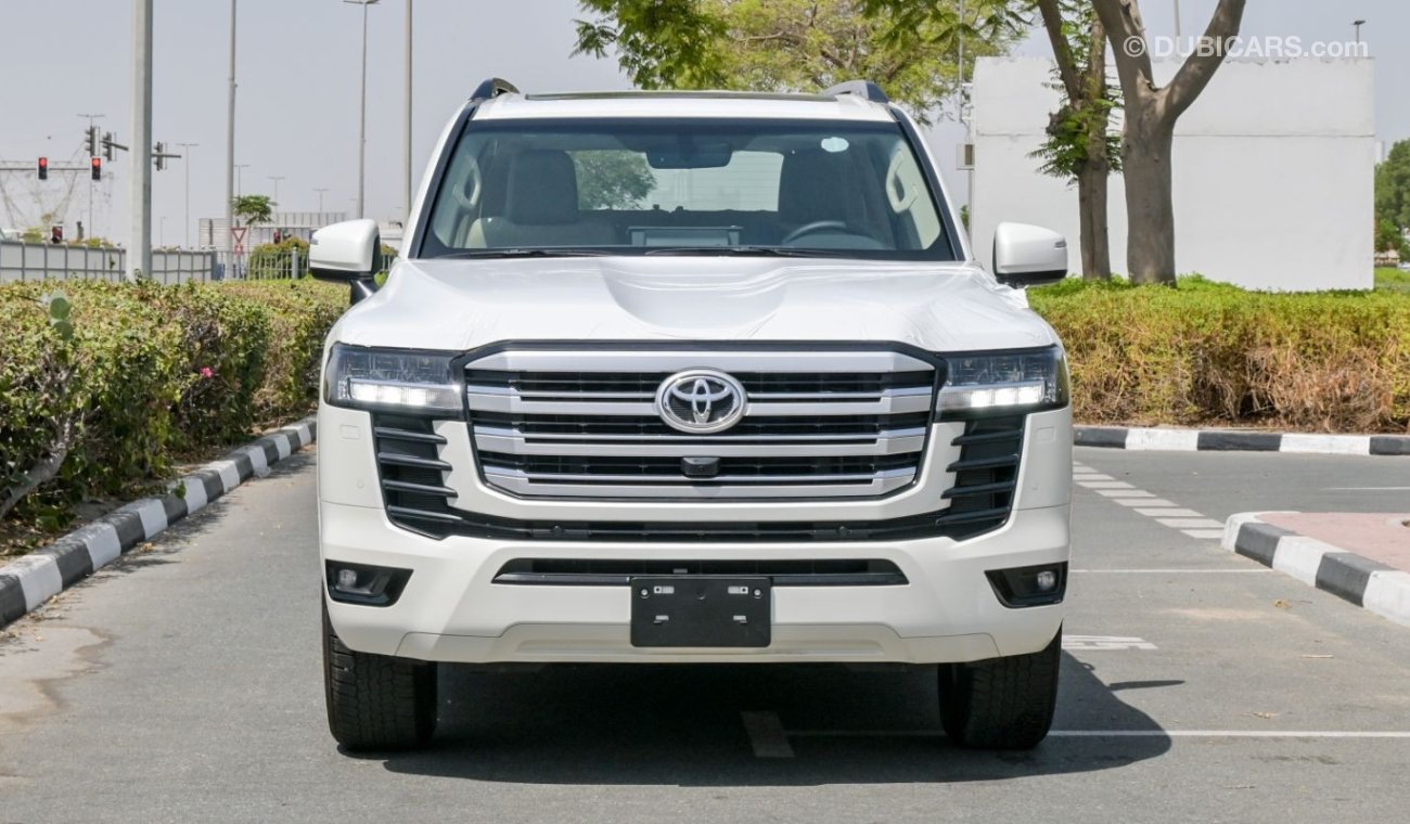 تويوتا لاند كروزر Toyota Land Cruiser GXR L2, 3.5L Sunroof Petrol - White - 2024 (Export)