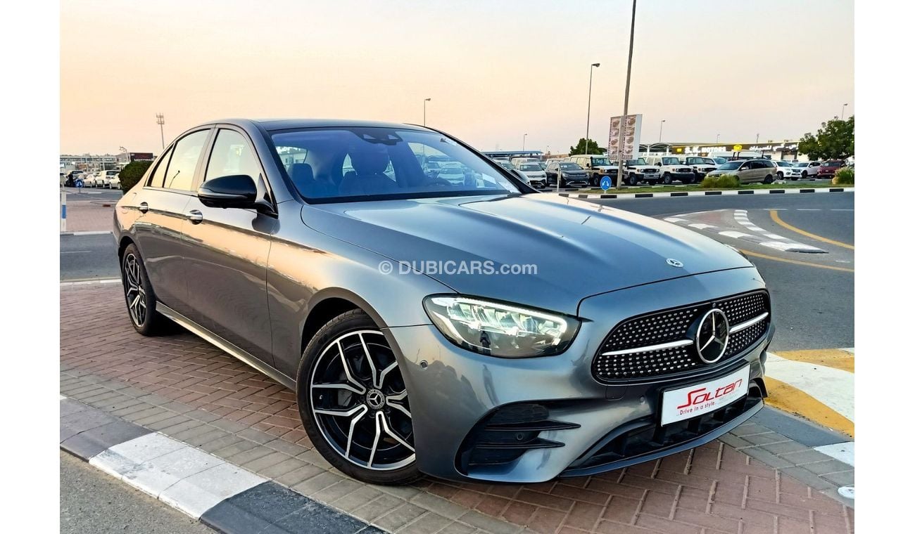 مرسيدس بنز E200 Premium 2.0L E200 BLACK Night package full options AMG 2.0L TURBO DARK GREY 2022 MODEL