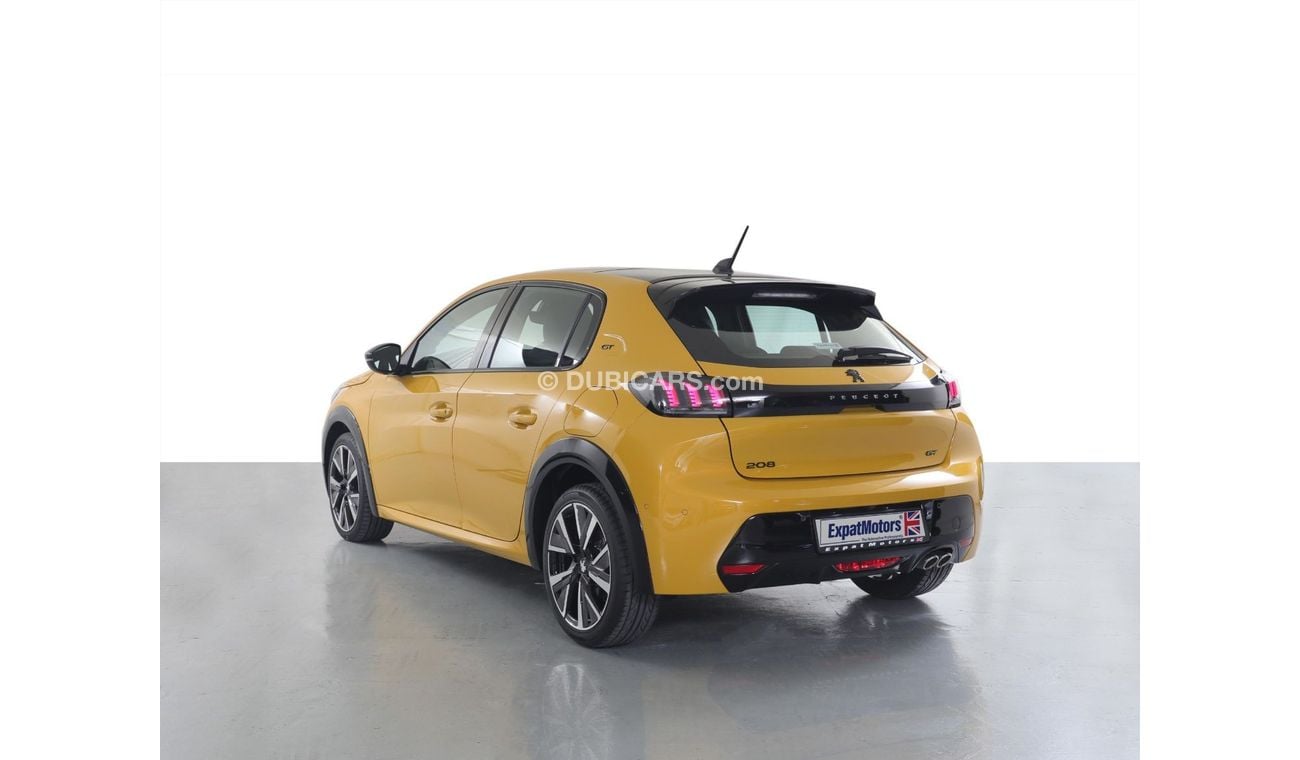 Peugeot 208 GT Line 1.2L • 1,250x60 • 0% DP • 2022 • Peugeot Warranty + Service Contract • GCC