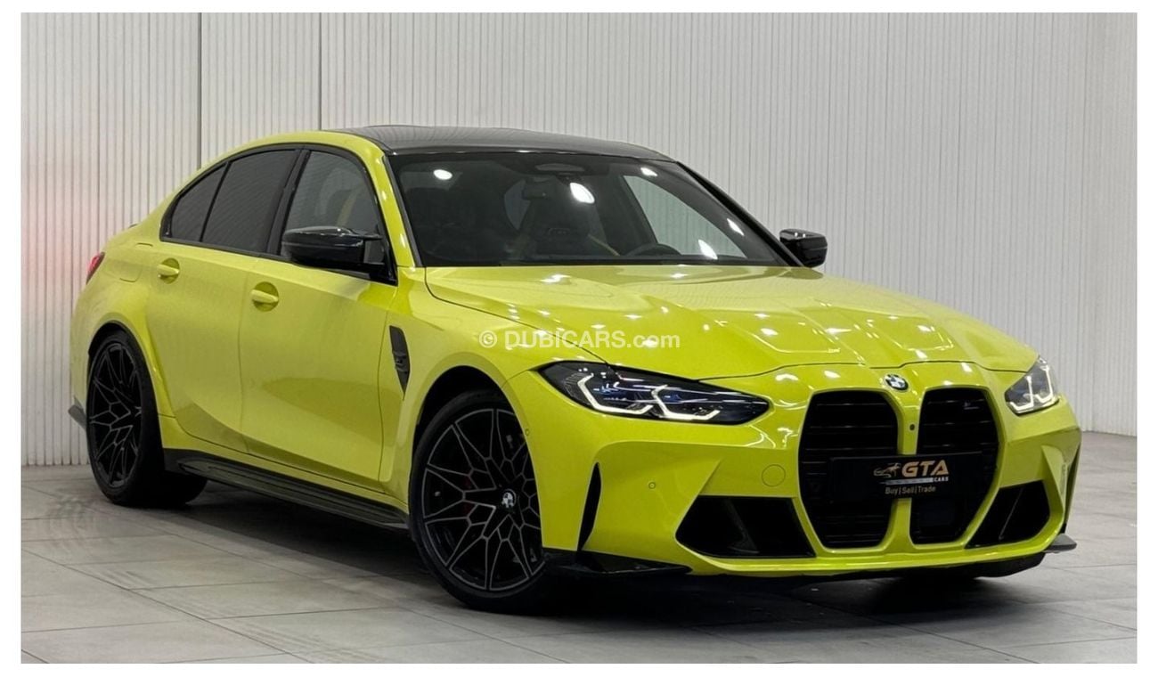 بي أم دبليو M3 2023 BMW M3 Competition SAO PAULO YELLOW, Aug 2026 BMW Warranty + Service Package, Full Service Hist