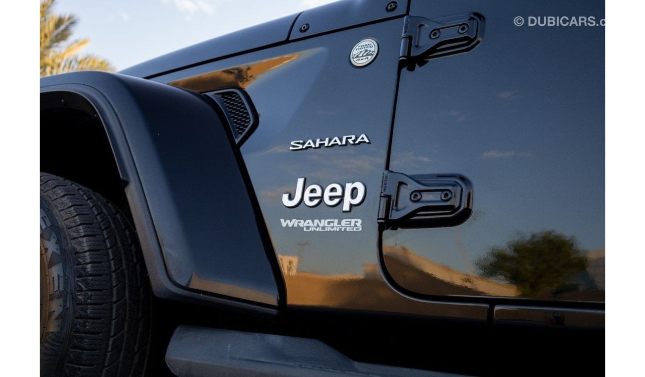 جيب رانجلر Unlimited Sahara 3.6L Jeep Wrangler Unlimited Sahara 2019 GCC (LOWEST MILEAGE) under Warranty with F