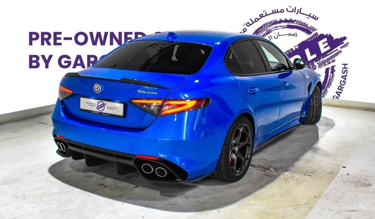 Alfa Romeo Giulia AED 5800 PM | QUADRIFOGLIO 2.9L TURBO | GCC | WARRANTY | SERVICE CONTRACT