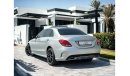 Mercedes-Benz C 300 AMG Pack AED 1,180 PM | MERCEDES BENZ C300 AMG-LINE | 2.0L 2018 | 0% DOWNPAYMENT