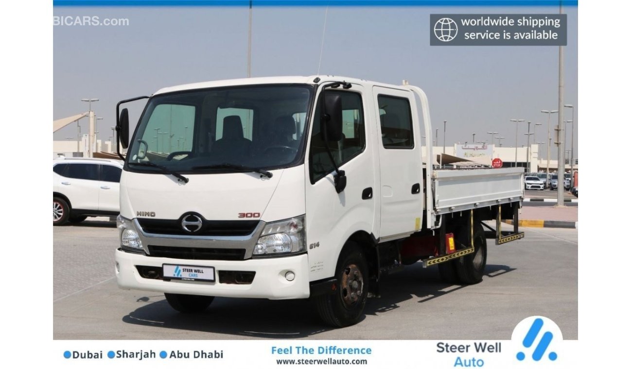 هينو 300 2016 | DOUBLE CABIN CANTER 3 TON WITH GCC SPECS AND EXCELLENT CONDITION