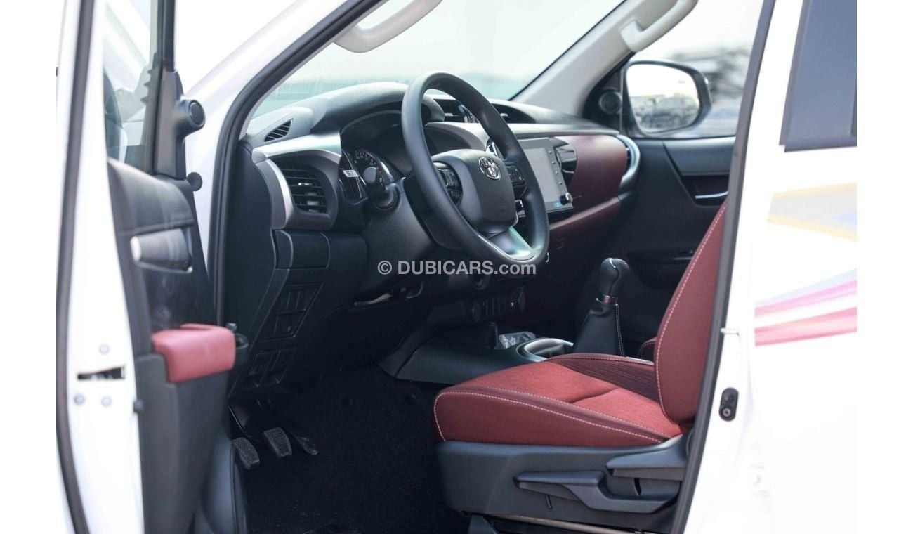 تويوتا هيلوكس 2025 TOYOTA HILUX 2.7 SR5 - SUPER WHITE inside RED | Export Only