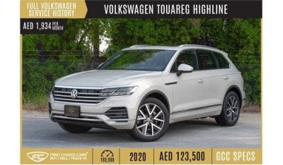 Volkswagen Touareg AED 1,934/month 2020 | VOLKSWAGEN | TOUAREG HIGHLINE | FULL VOLKSWAGEN SERVICE HISTORY | V34231
