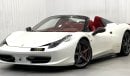 فيراري 488 2013 Ferrari 458 Spider, Ferrari Agency Full Service History, GCC