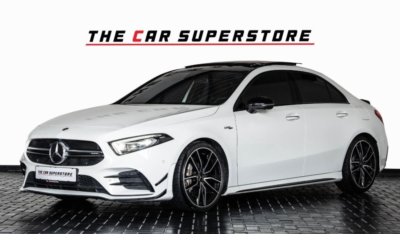 مرسيدس بنز A 35 AMG 2021-MERCEDES BENZ A 35 AMG-GCC-FSH WITH GARGASH-SERVICE CONTRACT AND WARRANTY TILL 2025