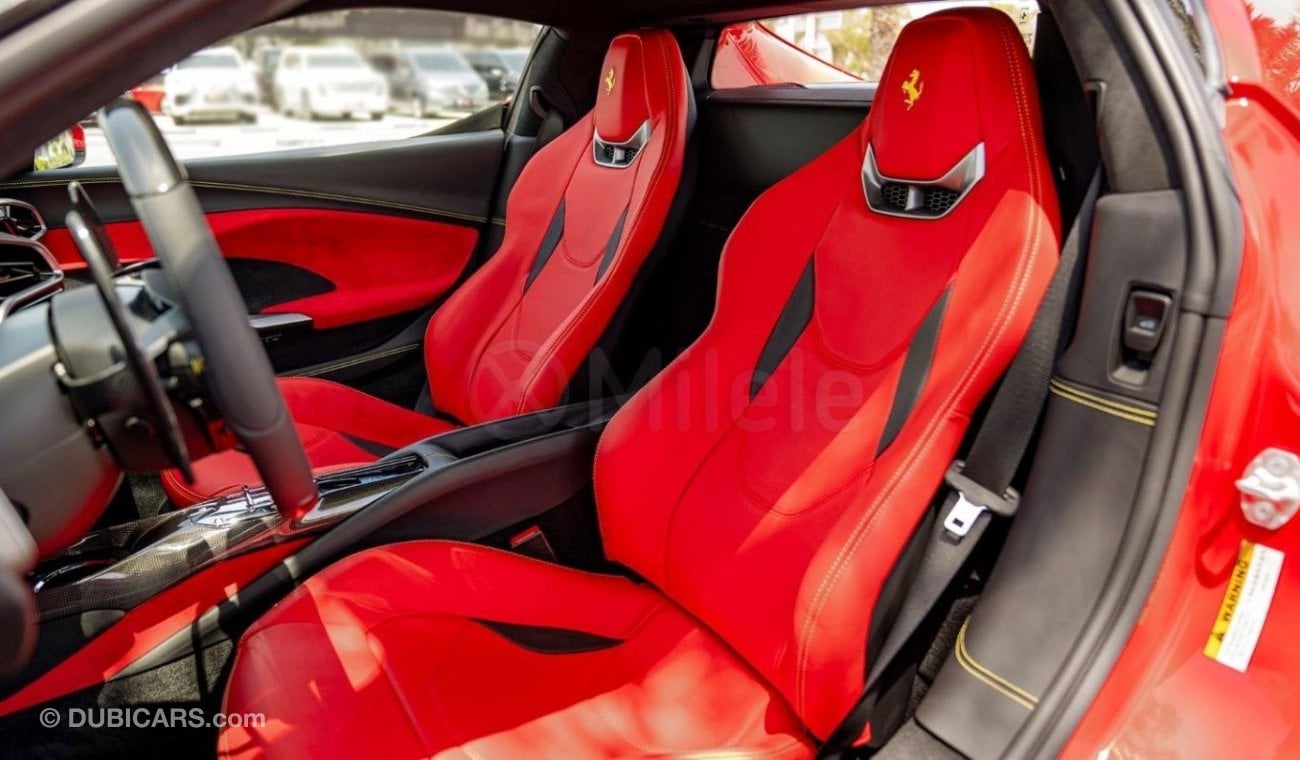 Ferrari 296 GTB ROSSO CORSA WITH CARBON ACCENTS, FULL ELECTRIC SEATS, AND 360 CAMERA