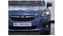 Subaru Impreza EXCELLENT DEAL for our Subaru Impreza AWD ( 2019 Model ) in Blue Color GCC Specs