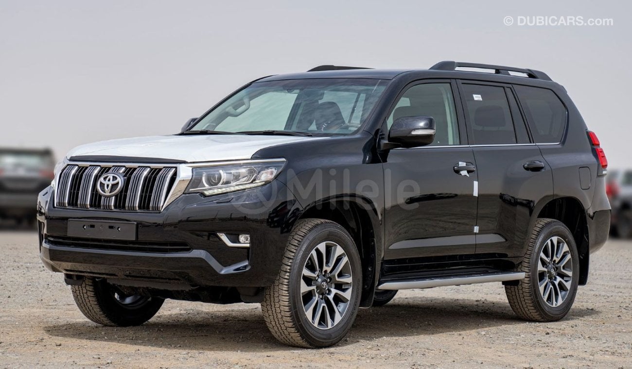 Toyota Prado VX 4.0L PETROL TIRE UNDER: BLACK WITH LEATHER + VENTILATED SEATS (EXPORT ONLY)