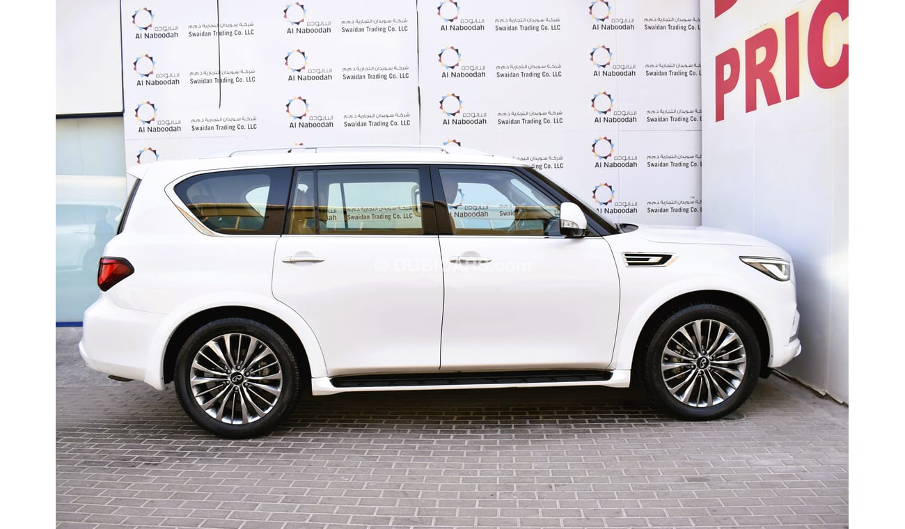 Infiniti QX80 AED 3359 PM | LUXURY 5.6L V8 4WD GCC DEALER WARRANTY