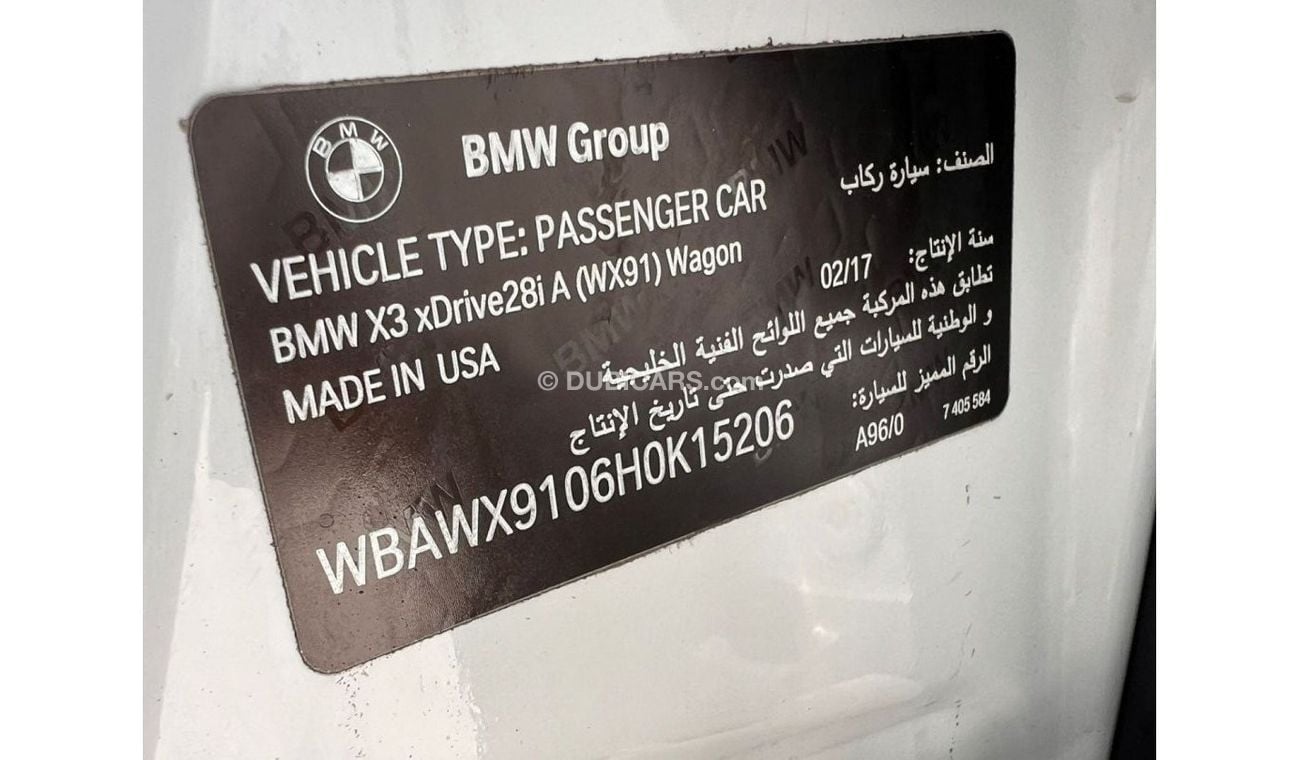 BMW X3 xDrive 28i BMW X3  X Drive 28i Panoramic  GCC Under Warranty