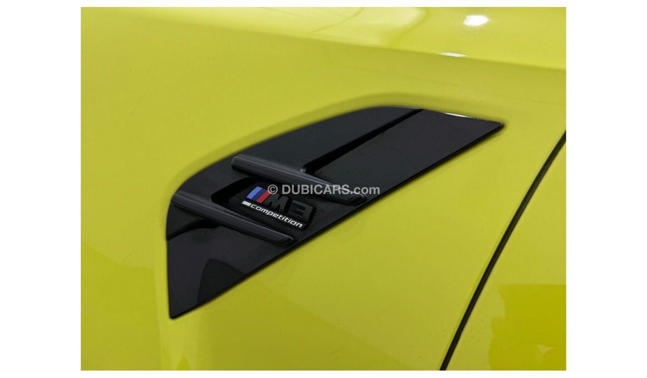 بي أم دبليو M3 2023 BMW M3 Competition SAO PAULO YELLOW, Aug 2026 BMW Warranty + Service Package, Full Service Hist