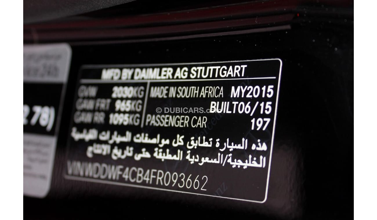 Mercedes-Benz C200 (2015) V4 ,GCC