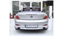 بي أم دبليو 650i EXCELLENT DEAL for our BMW 650i Convertible ( 2006 Model ) in Silver Color GCC Specs