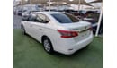 Nissan Sentra GCC model 2016 without accidents, white color, beige interior, Android screen, rear camera, in excel