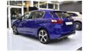 Peugeot 308 EXCELLENT DEAL for our Peugeot 308 GT-Line ( 2016 Model ) in Blue Color GCC Specs