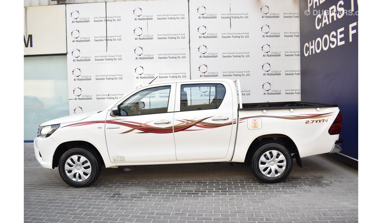 Toyota Hilux AED 1279 PM | 2.7L MT DC 2WD GCC DEALER WARRANTY