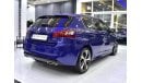 Peugeot 308 EXCELLENT DEAL for our Peugeot 308 GT-Line ( 2016 Model ) in Blue Color GCC Specs